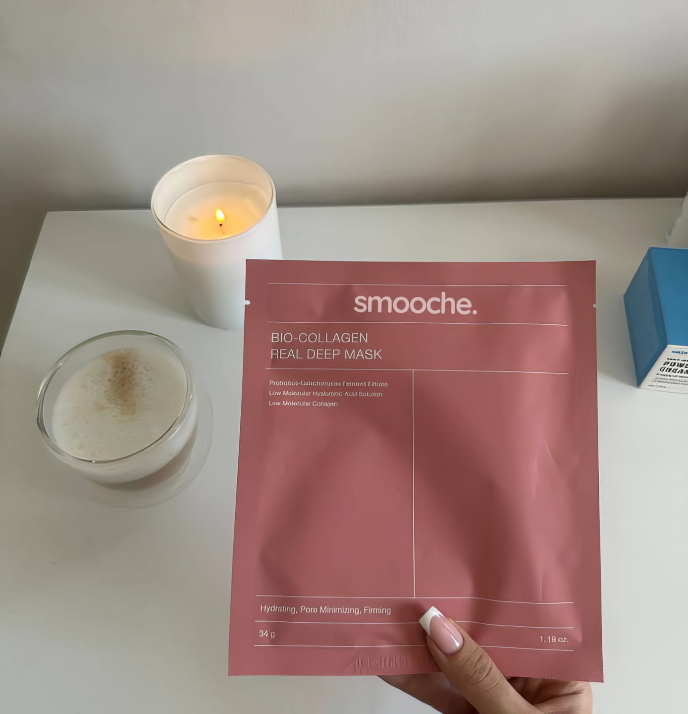 Customer photo review of Korean Glass Skin Collagen Overnight Face Mask