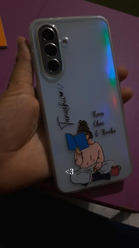 Customer photo review of Girl with Book Customize Transparent Silicon Case For Samsung