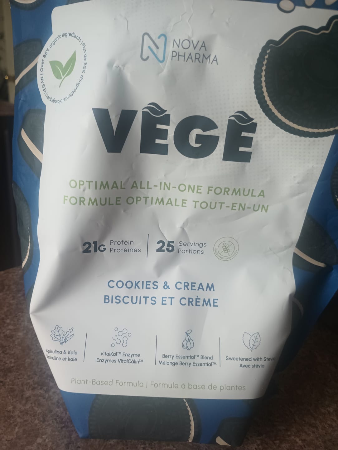Customer photo review of Nova Pharma - Mélange de Protéines Végétales Complètes 725g