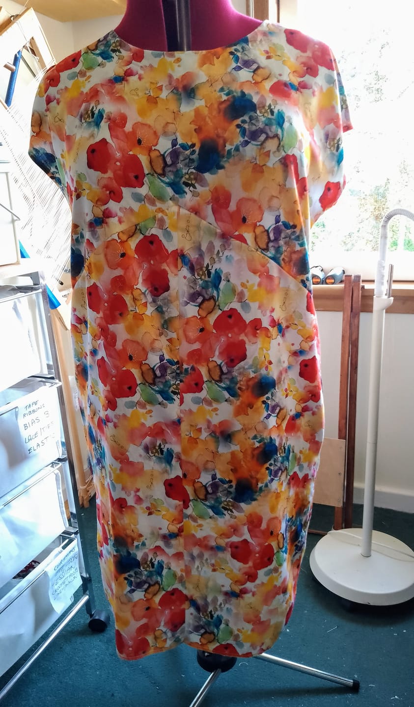Customer photo review of Fiery Bloom Linen Viscose Fabric