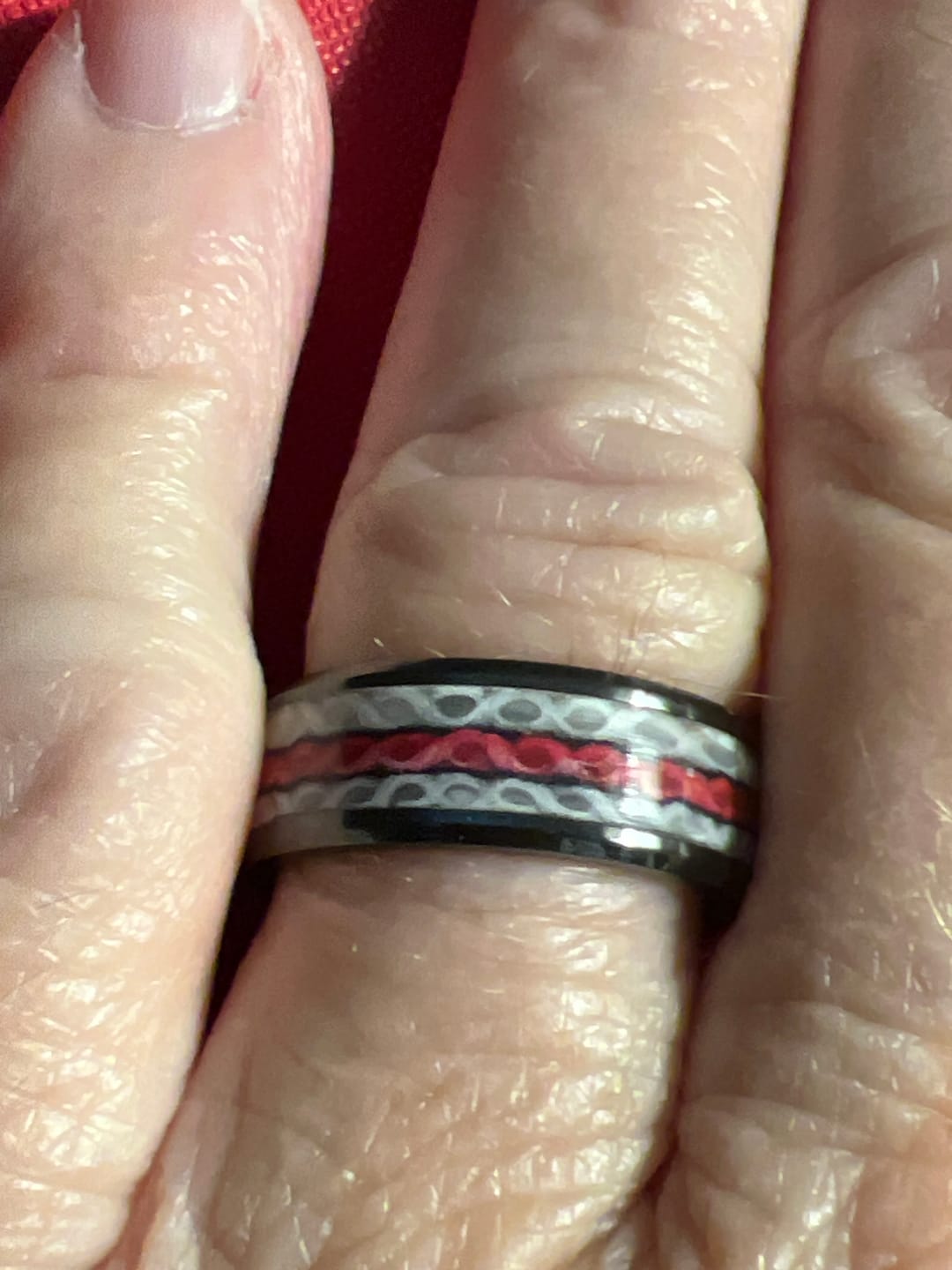 Customer photo review of Thin Red Line - Fire Hose Ring