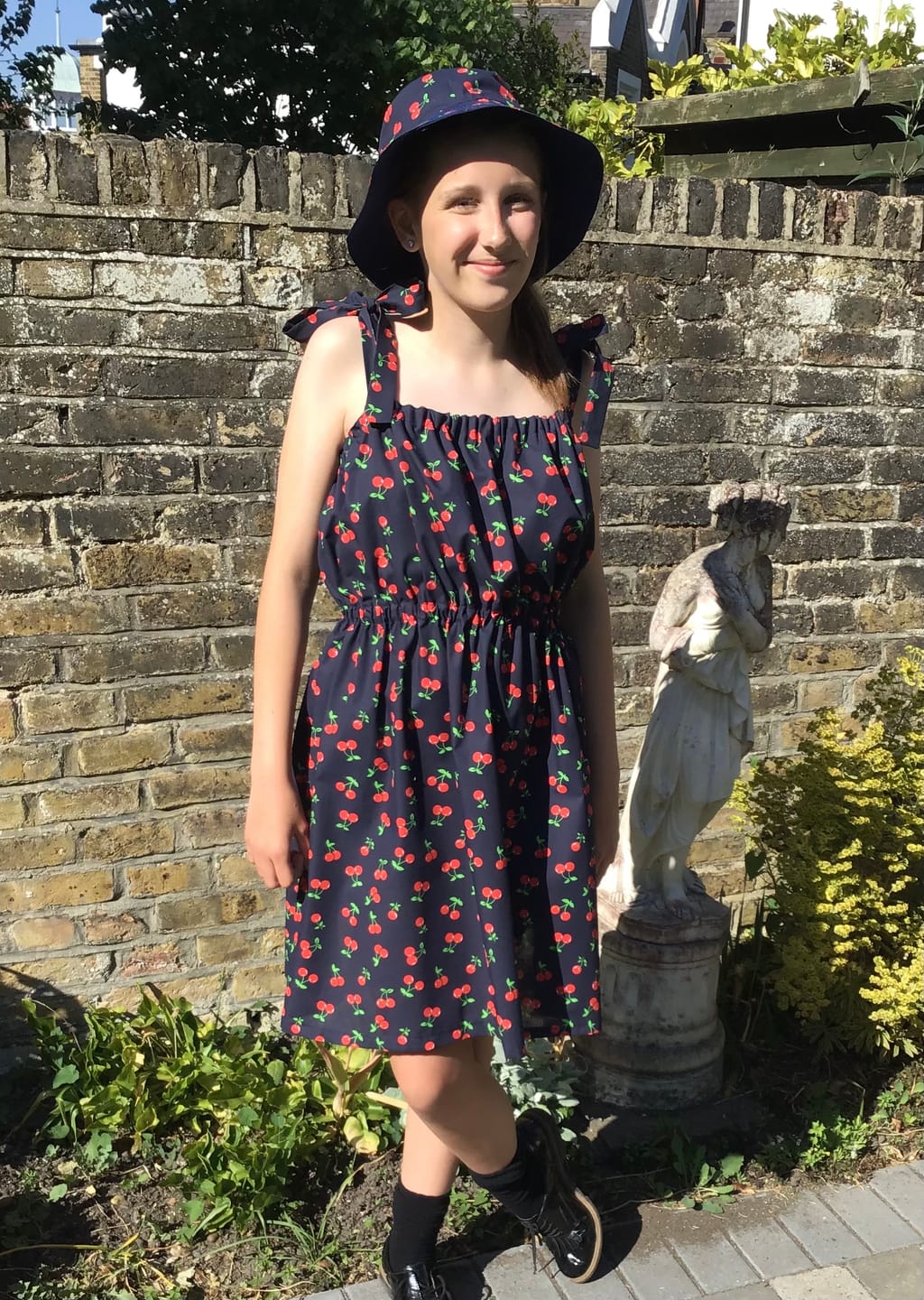 Customer photo review of Cherries and Leaves Polycotton Fabric