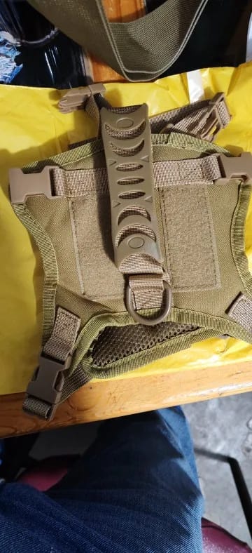 Customer photo review of Tactical Puppy Harness Leash For Small Dogs Cats Adjustable Kitten Vest For Military Service Dog Working Training Walking