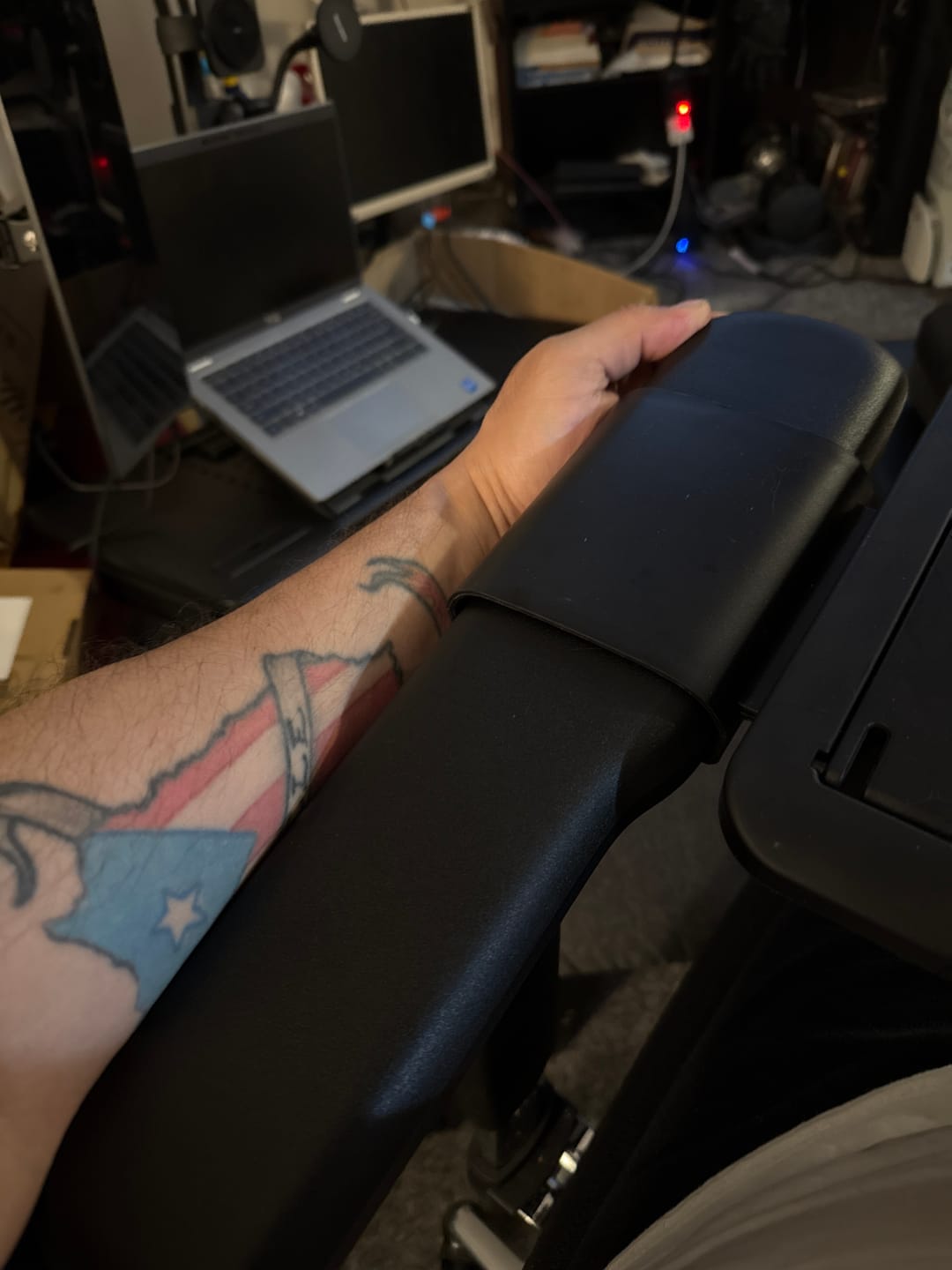 Customer photo review of Long armrests (pair) for newtral chair