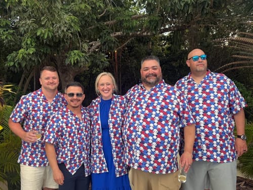 Customer photo review of American Tatas - Funny Golf Hawaiian Shirt