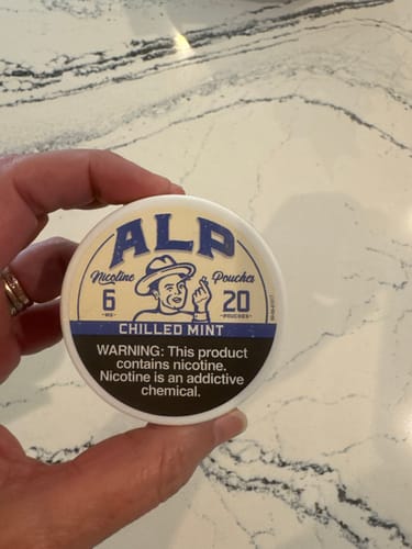 Customer photo review of Mountain Wintergreen Nicotine Pouches