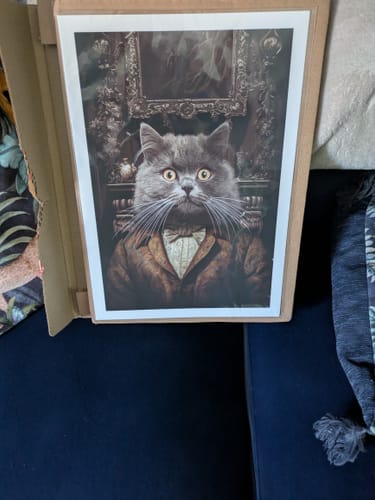 Customer photo review of The Handsome One - Custom Pet Portrait