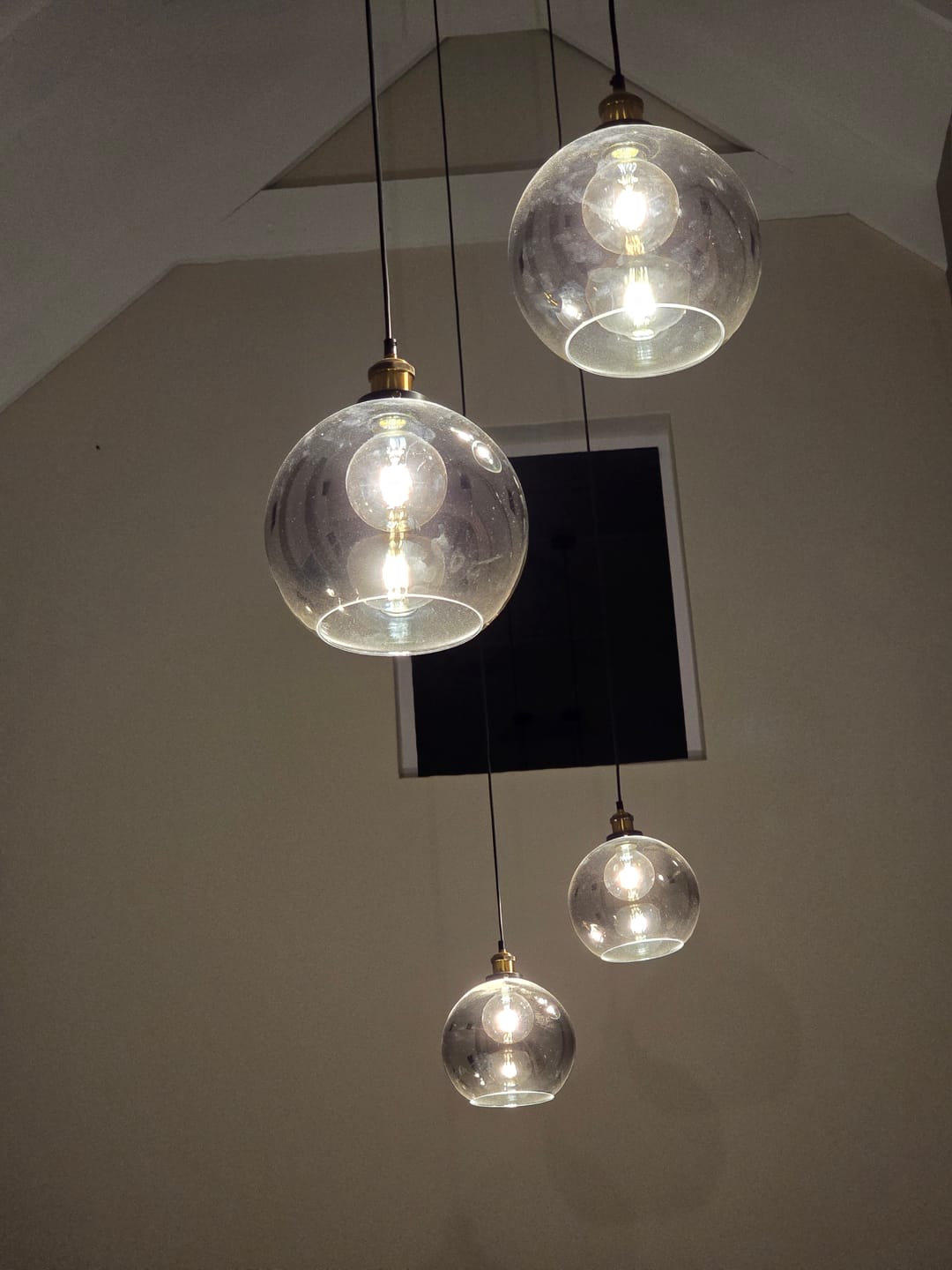 Customer photo review of Spheroid Glass Pendant Light Smoke | Amber