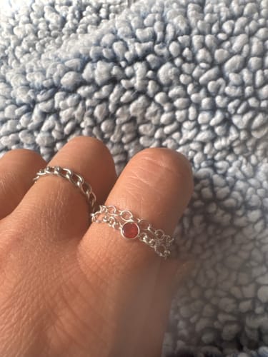 Customer photo review of Gold filled Birthstone charm