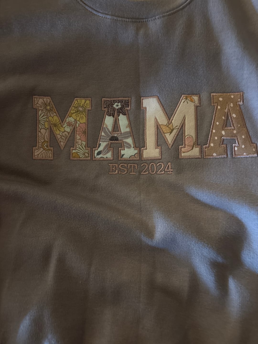 Customer photo review of MAMA Keepsake Sweatshirt