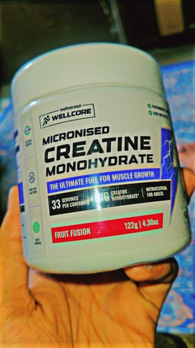Customer photo review of Wellcore - Pure Micronised Creatine Monohydrate (122g, 33 Servings) Fruit Fusion