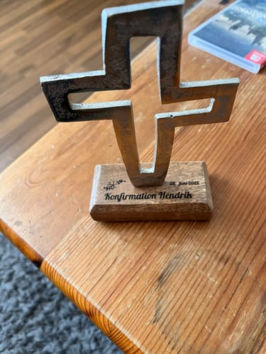 undefined review of Kreuz 10x17x5 cm zur Konfirmation personalisiertes Geschenk image 1 out of 1