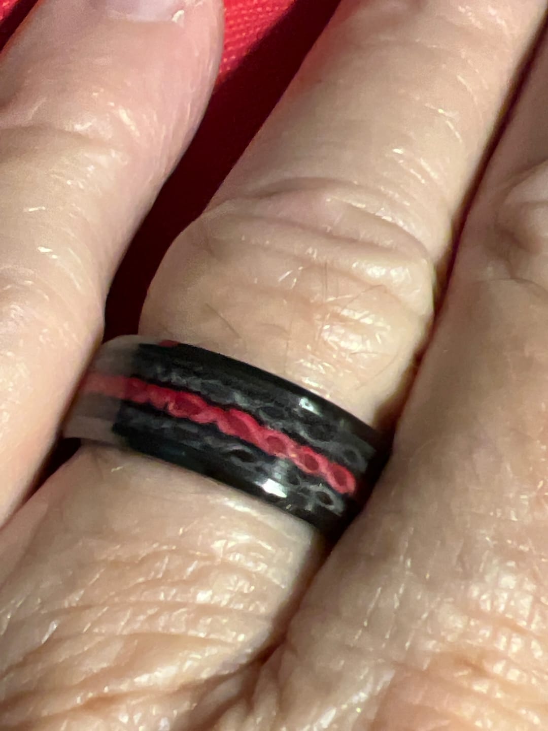 Customer photo review of Thin Red Line - Fire Hose Ring