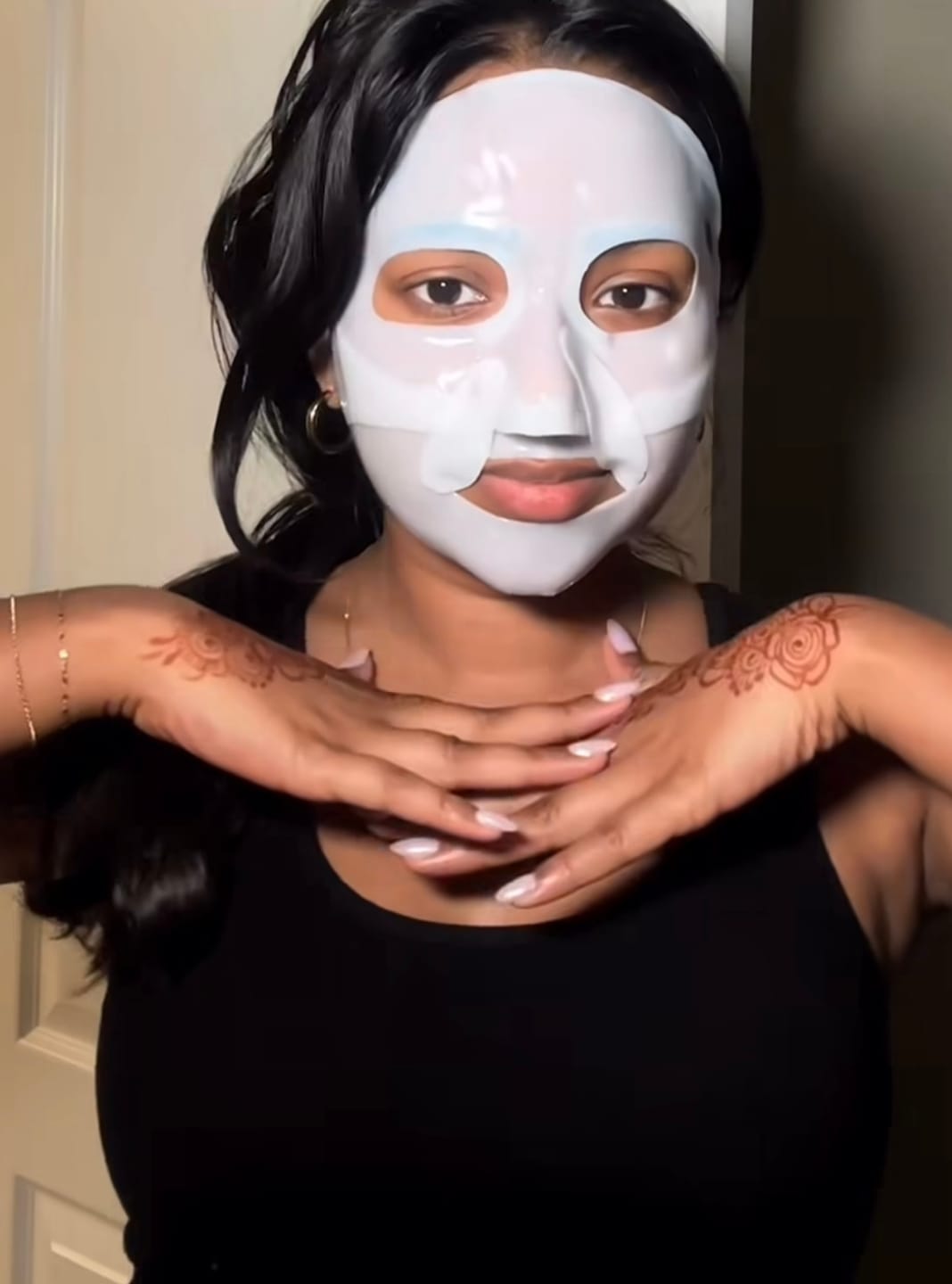 Customer photo review of Korean Glass Skin Collagen Overnight Face Mask