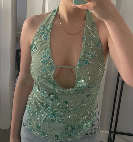 Customer photo review of Dolce | Sequin top