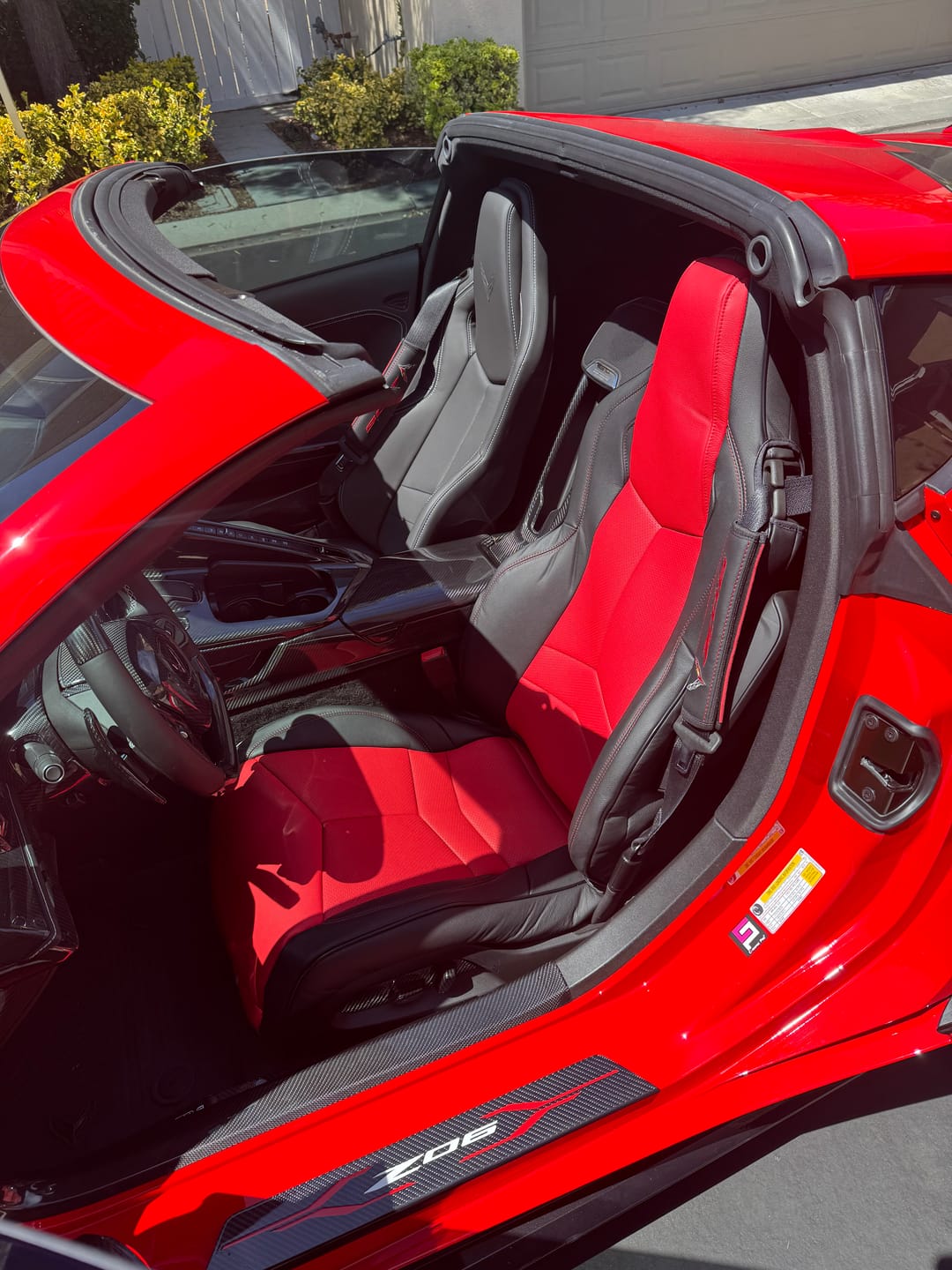 Customer photo review of Corvette C8 Custom Leather Seat Covers