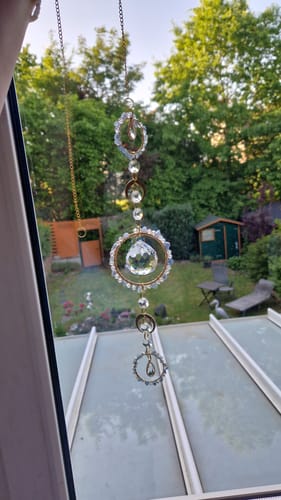 Customer photo review of Mini three star suncatcher DIY kit