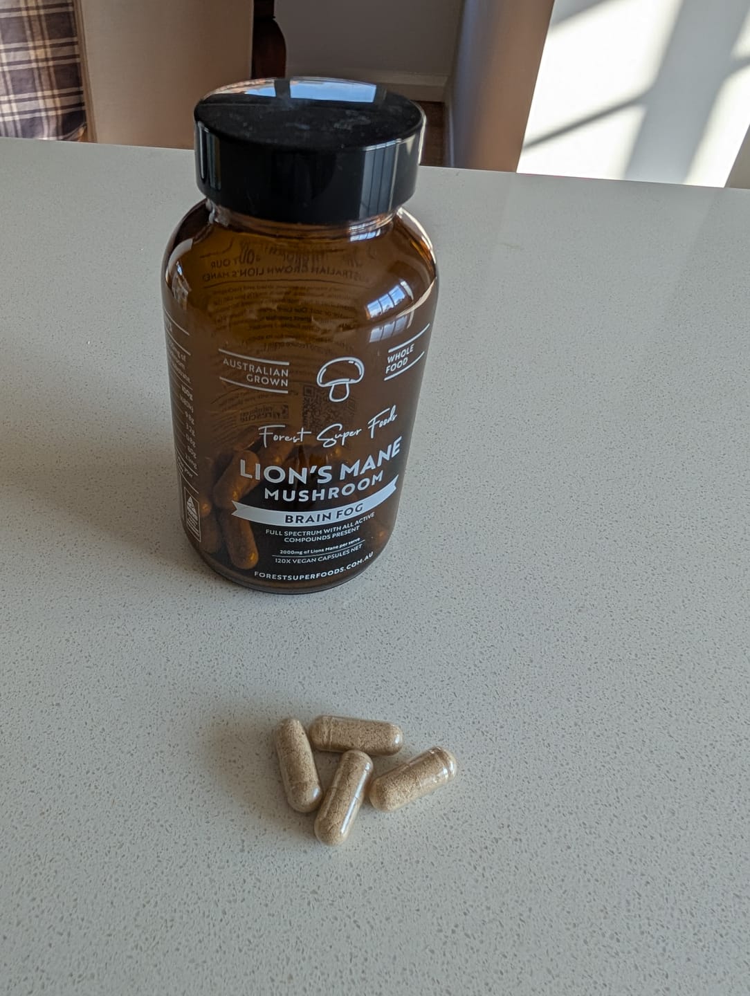 Customer photo review of Lions Mane Whole Mushroom Capsules