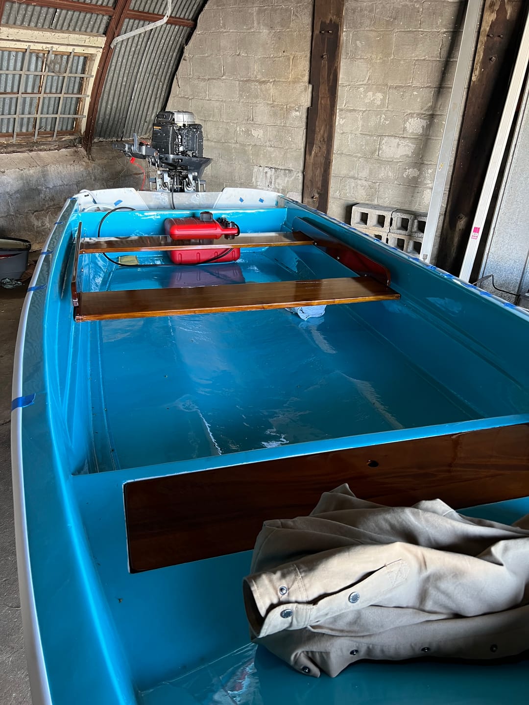 Customer photo review of Boston Whaler 13' Sport Mahogany Wood Interior