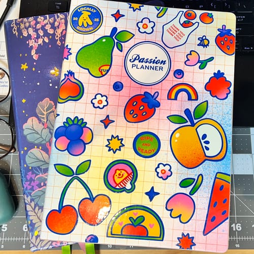 Customer photo review of Weekly 2025-2026 Mid-Year Planner - Fruit for Thought