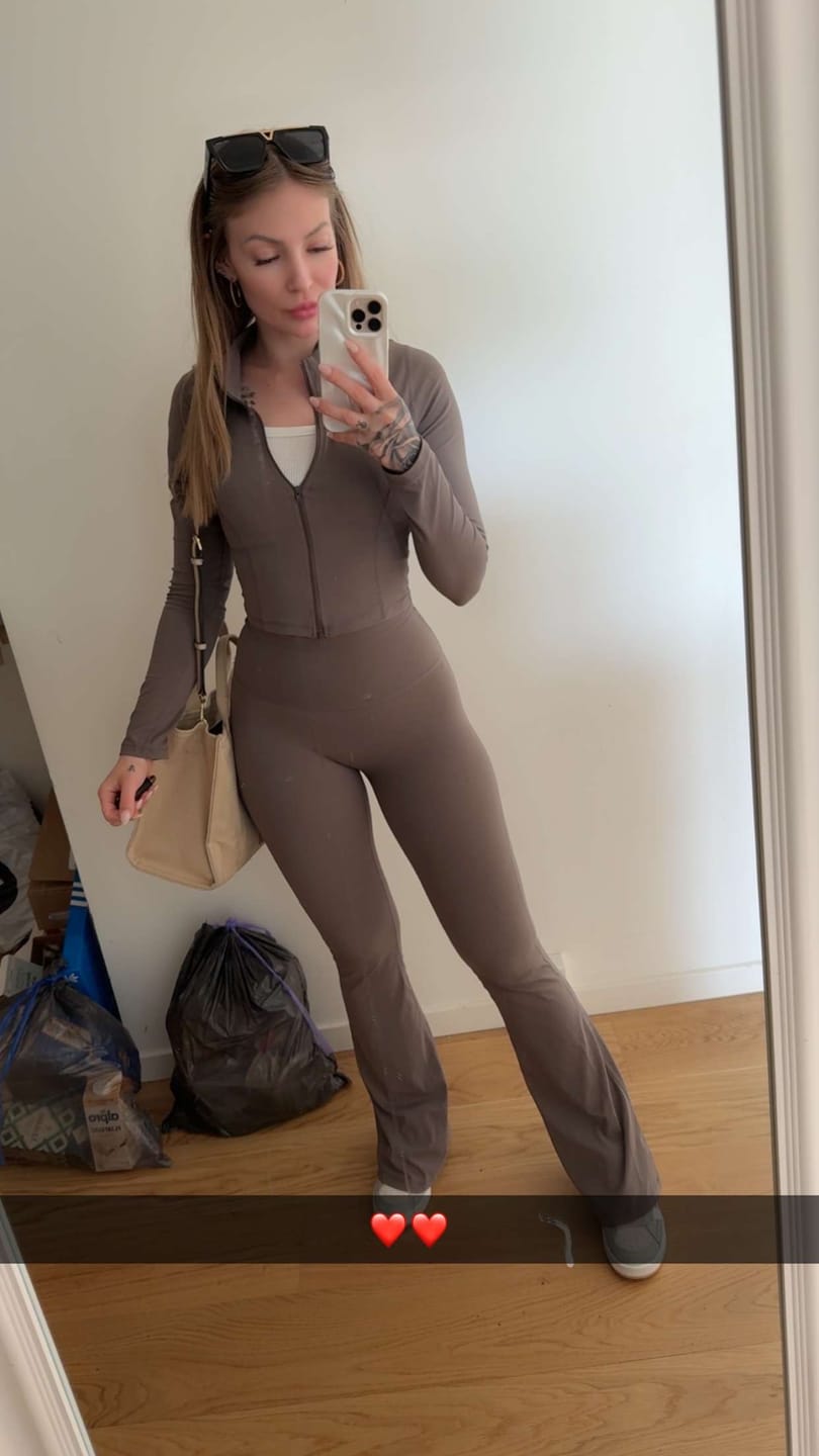 Customer photo review of Mocha Mist Soft Zip Jacket