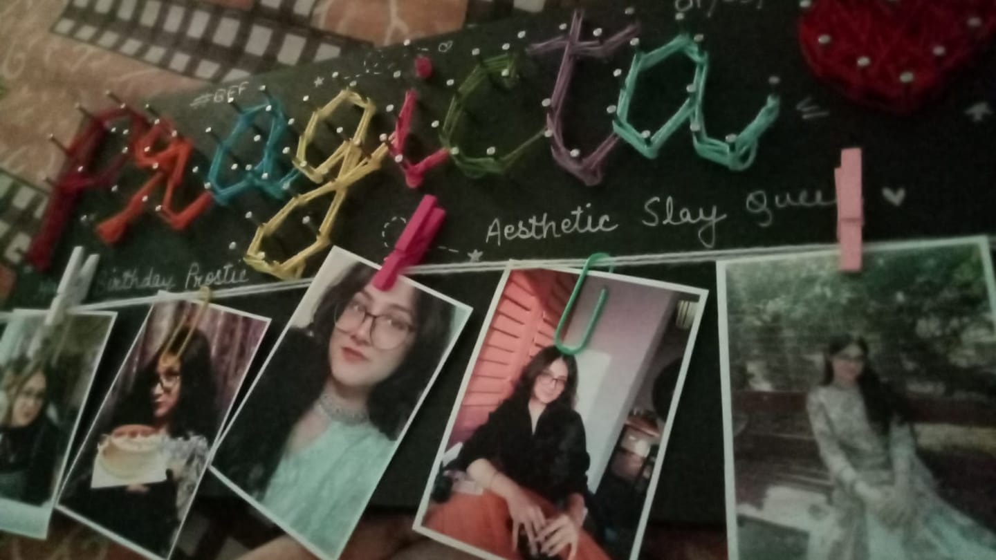 Customer photo review of Artsy Budget Friendly Name String Art