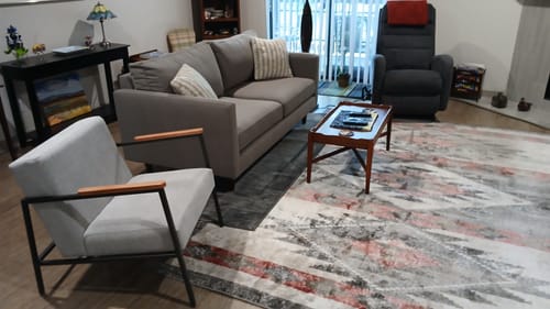 Customer photo review of Wallace 74" Untufted Apartment Sofa