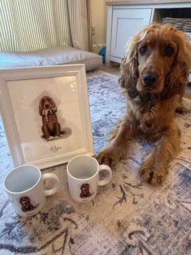 Customer photo review of Personalised Cocker Spaniel - RIP Teddy