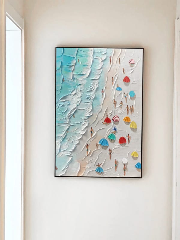 Customer photo review of Ocean And Sky Textured Painting Canvas #OS030