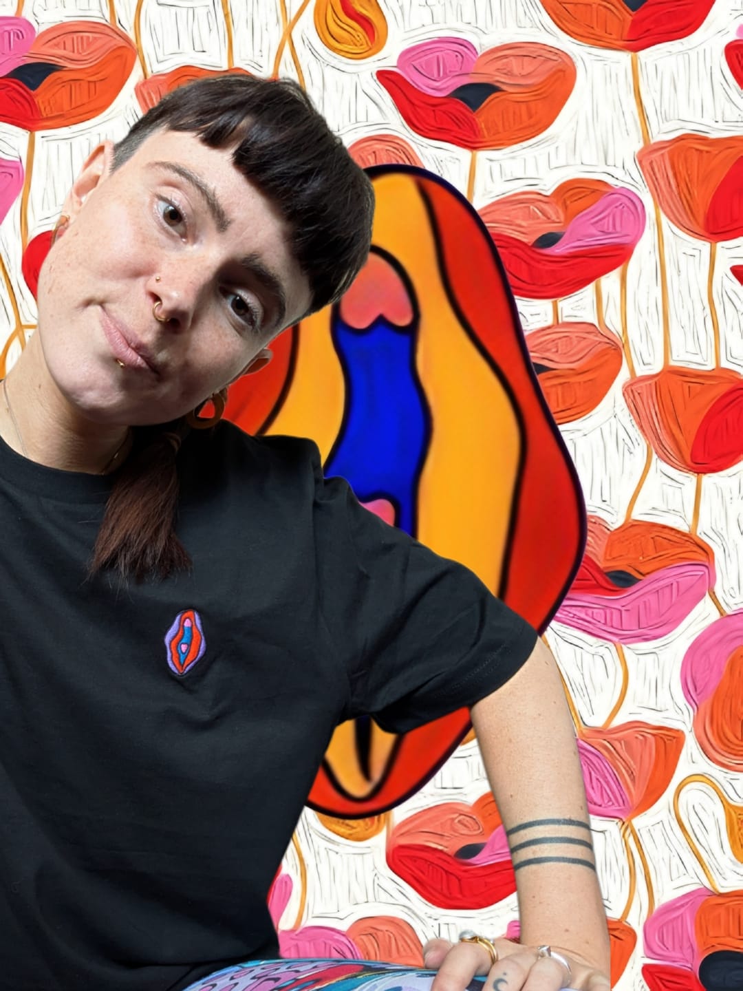 Customer photo review of Vulva Love  - Organic Unisex Shirt (Stick)