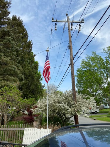 Customer photo review of 3' x 5' Betsy Ross Flag Set