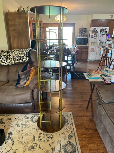 Customer photo review of Flycity 3-5 Tier Rotating Bookshelf With 360° Spinning Display