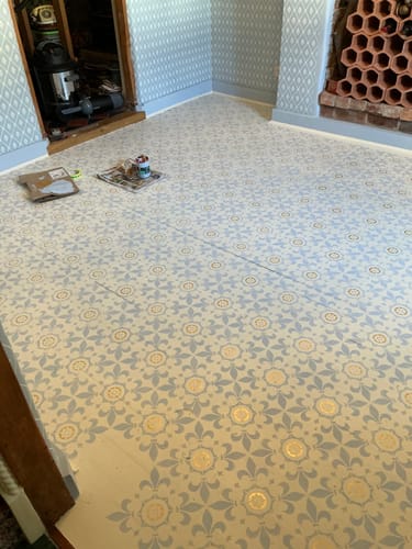 Customer photo review of Cambridge Tile Stencil