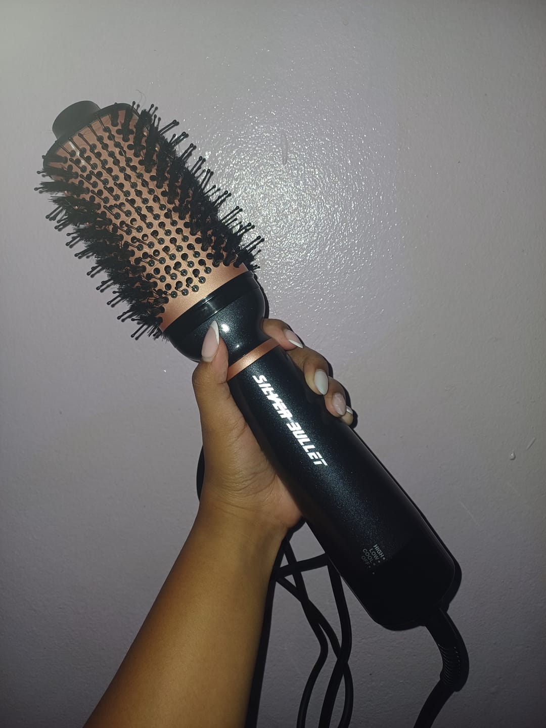 Customer photo review of Silver Bullet Bliss Hot Air Hair Styling Brush 1200W