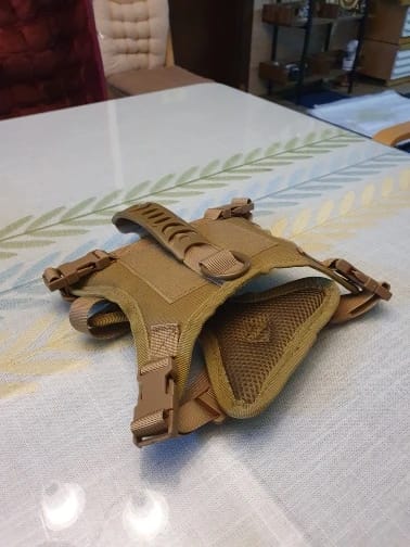 Customer photo review of Tactical Puppy Harness Leash For Small Dogs Cats Adjustable Kitten Vest For Military Service Dog Working Training Walking