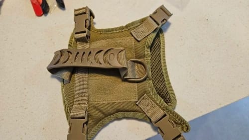 Customer photo review of Tactical Puppy Harness Leash For Small Dogs Cats Adjustable Kitten Vest For Military Service Dog Working Training Walking