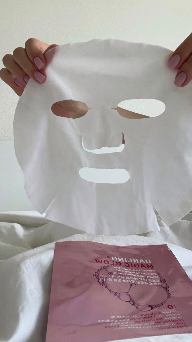Customer photo review of Korean Glass Skin Collagen Overnight Face Mask