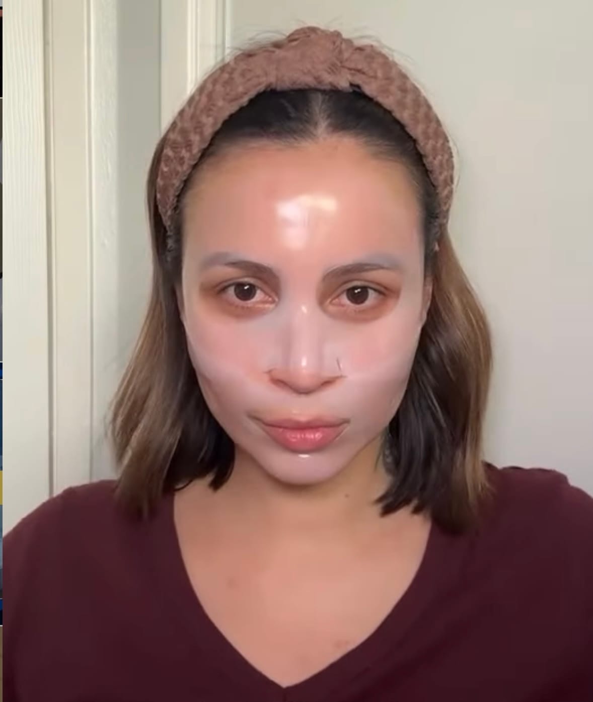 Customer photo review of Korean Glass Skin Collagen Overnight Face Mask