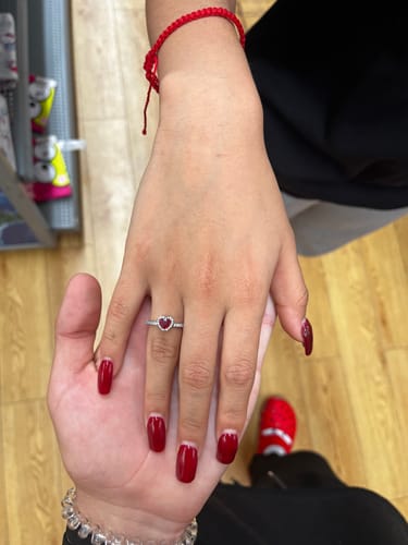 Customer photo review of ANILLO PANDORA CORAZON ELEVADO ROJO + KIT DE REGALO