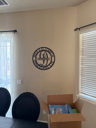 Customer photo review of Elaborate Name - Steel Sign