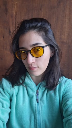 Customer photo review of blue blocker snub 4 450nm