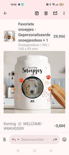 Customer photo review of Favoriete snoepjes - Gepersonaliseerde snoepjesdoos