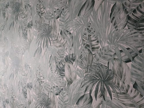 Customer photo review of Jungle Sketch Wallpaper - Grey