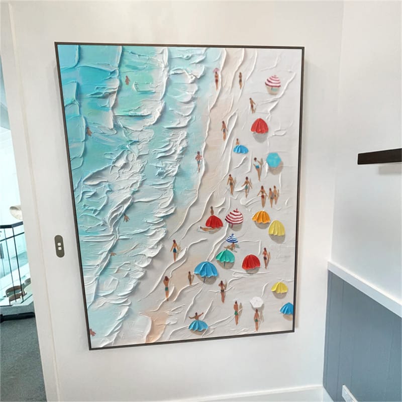Customer photo review of Ocean And Sky Textured Painting Canvas #OS030