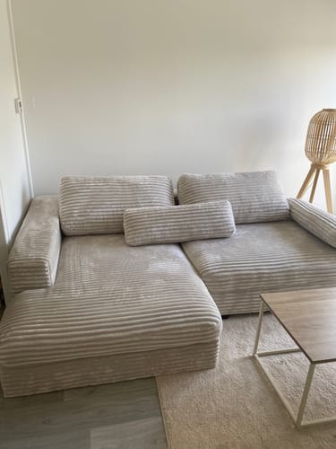 Customer photo review of Canapé d'angle convertible grande méridienne MONTPARNASSE