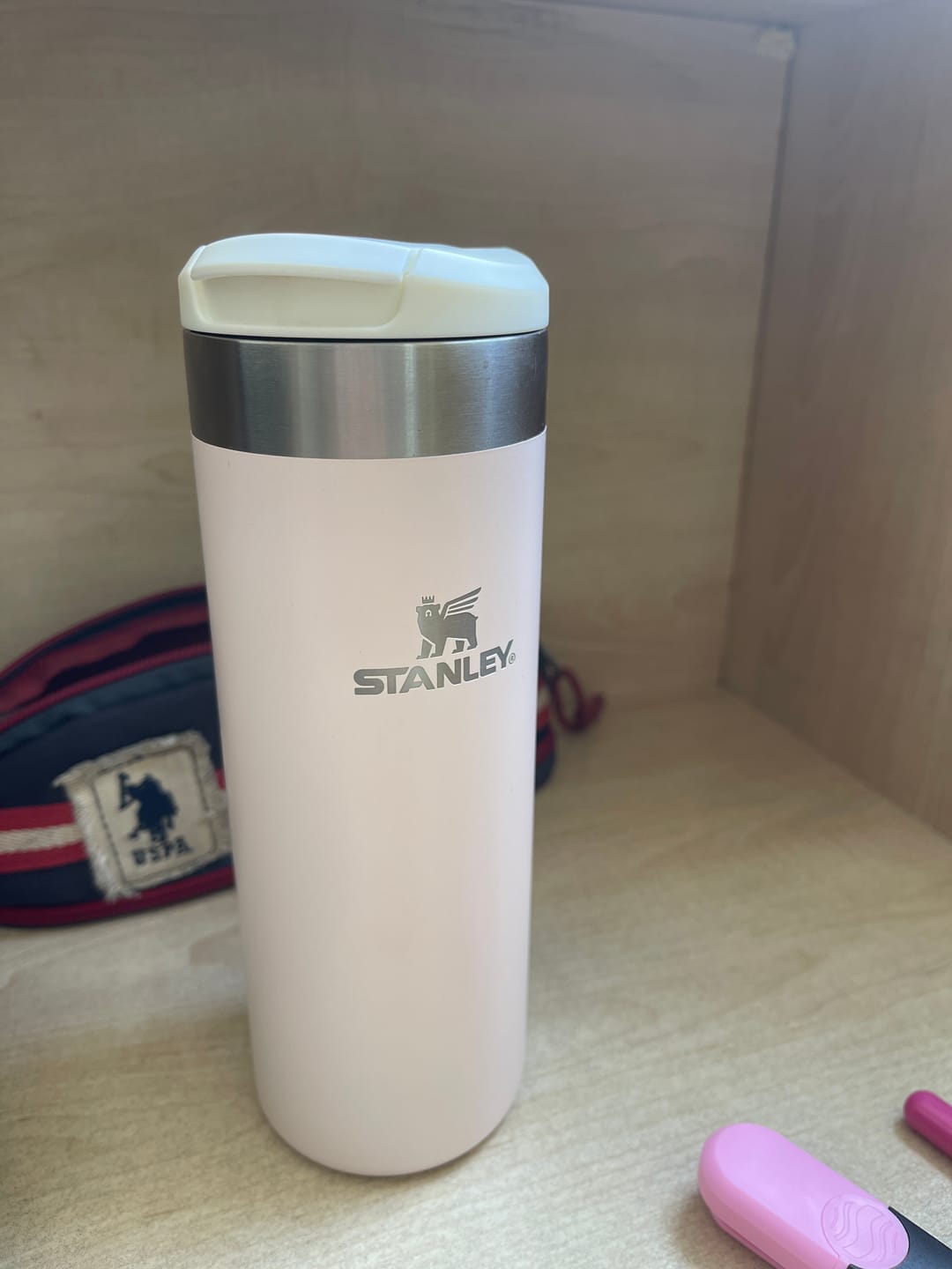 Customer photo review of Stanley The Aerolight Transit Mug Rose Quartz Metallic 0.47L