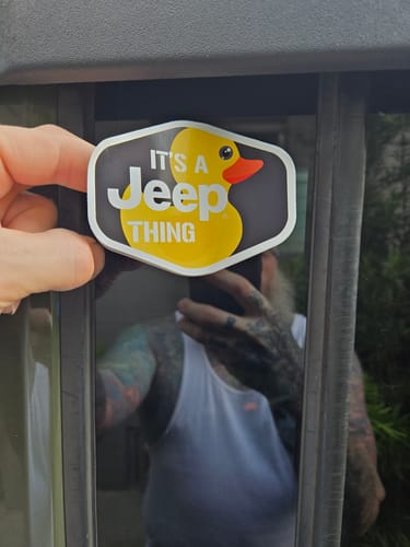 Customer photo review of Sticker - Jeep® Duck Hex - It's a Jeep Thing-Black