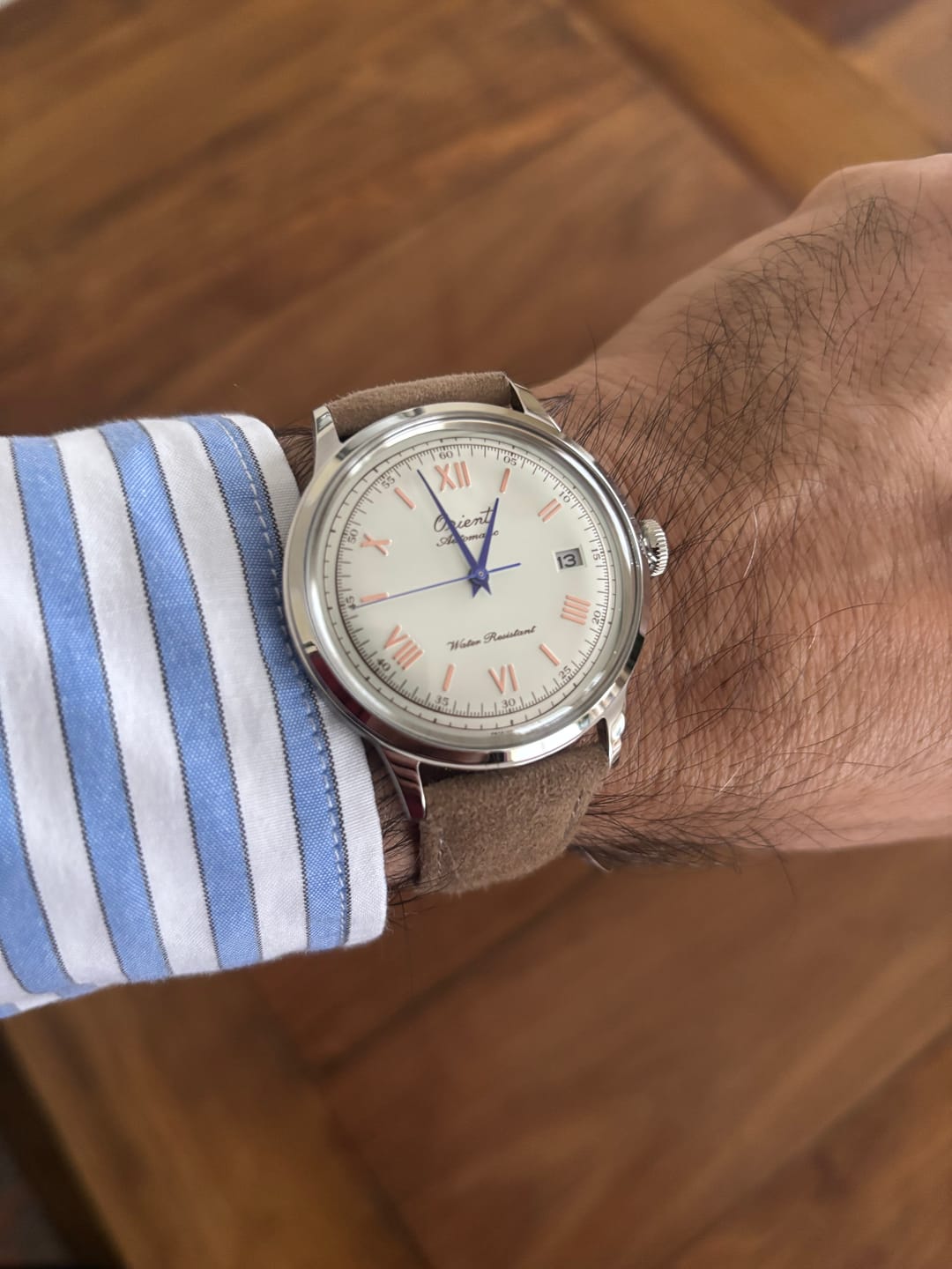 Customer photo review of Reloj Orient RA-AC0027S Bambino 40.5mm A Cuerda [75th Edición Limitada]