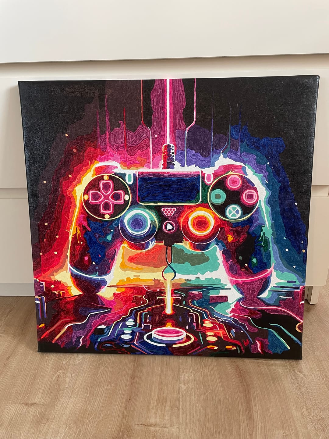 Customer photo review of Malen nach Zahlen - Neon-Symphonie des Spiels