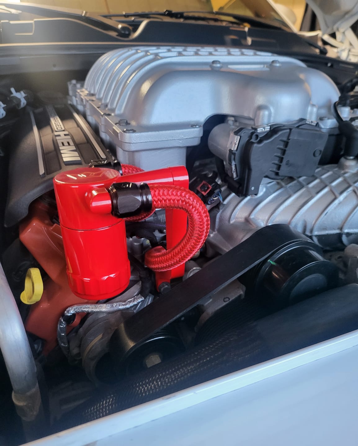 Customer photo review of Speedlogix Oil Catch Can 2015-2023 Challenger/Charger 6.2L